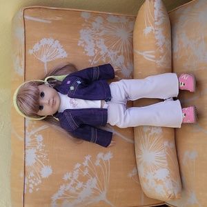 America Girl Doll Blonde Blue Eyes with extra items